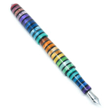 Load image into Gallery viewer, Jewel Tone Stripe Spreadbury Rainbow Loft Bespoke Fountain Pen JoWo/Bock #6
