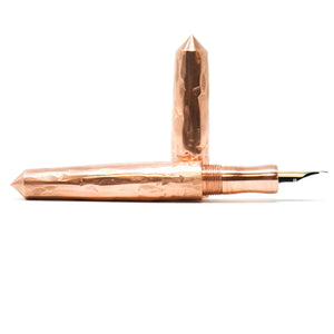 Copper ('Rose Gold') Hammered Spreadbury Loft Bespoke Fountain Pen JoWo/Bock #6