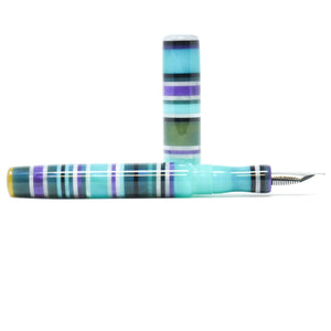 Teal Purple Ocean Highworth Loft Bespoke Fountain Pen JoWo/Bock #6