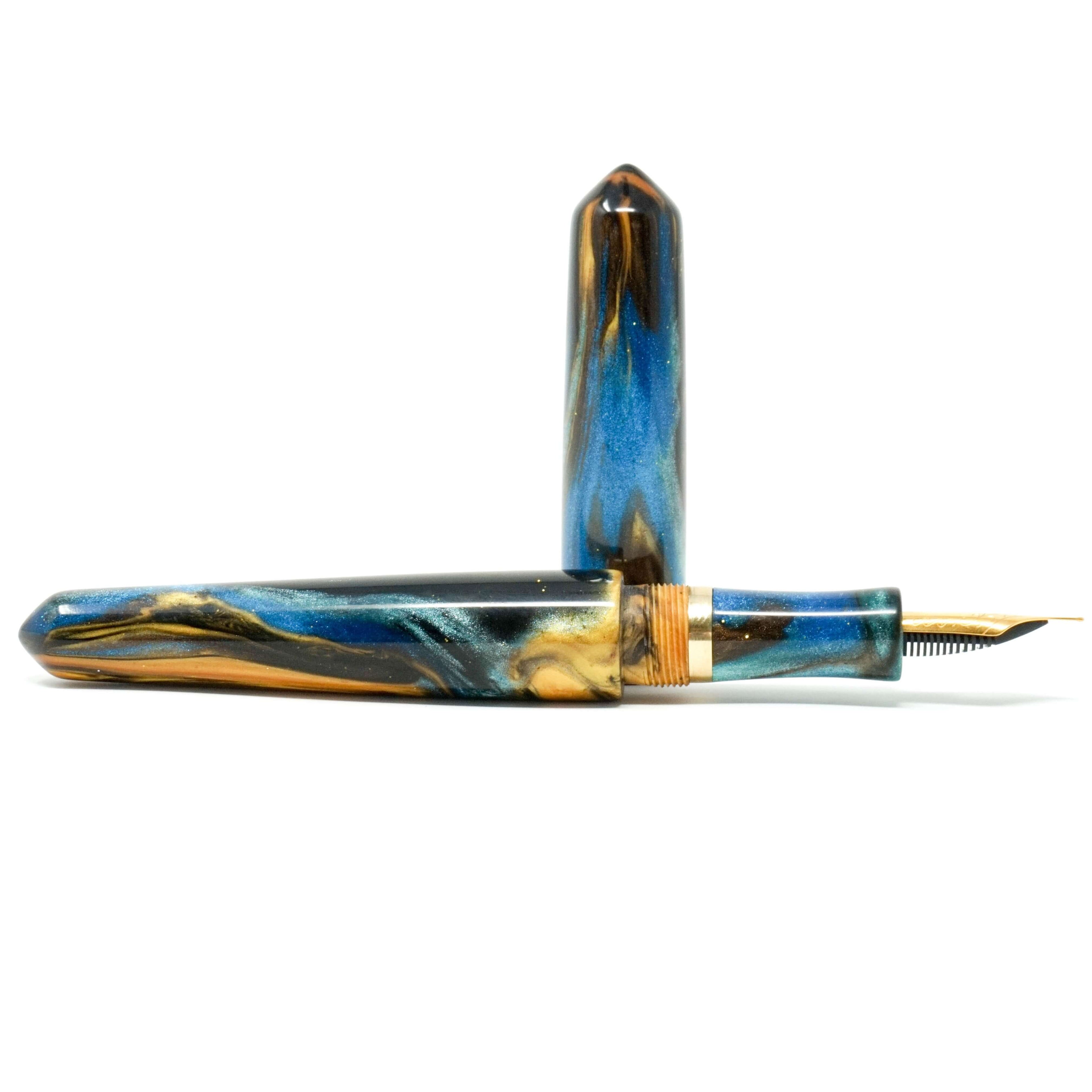 Golden Ocean 3 Spreadbury Loft Bespoke Fountain Pen JoWo/Bock #6