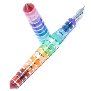 Jewel Tone Clear Rainbow Spreadbury Loft Bespoke Fountain Pen JoWo/Bock #6