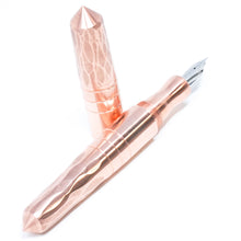 Load image into Gallery viewer, Copper (&#39;Rose Gold&#39;) Hammered XL Grand Spreadbury Loft Bespoke Fountain Pen JoWo/Bock #6